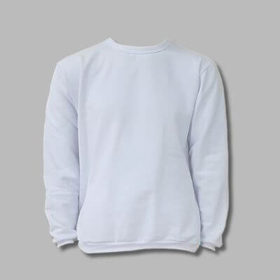 blusa de moletom branca